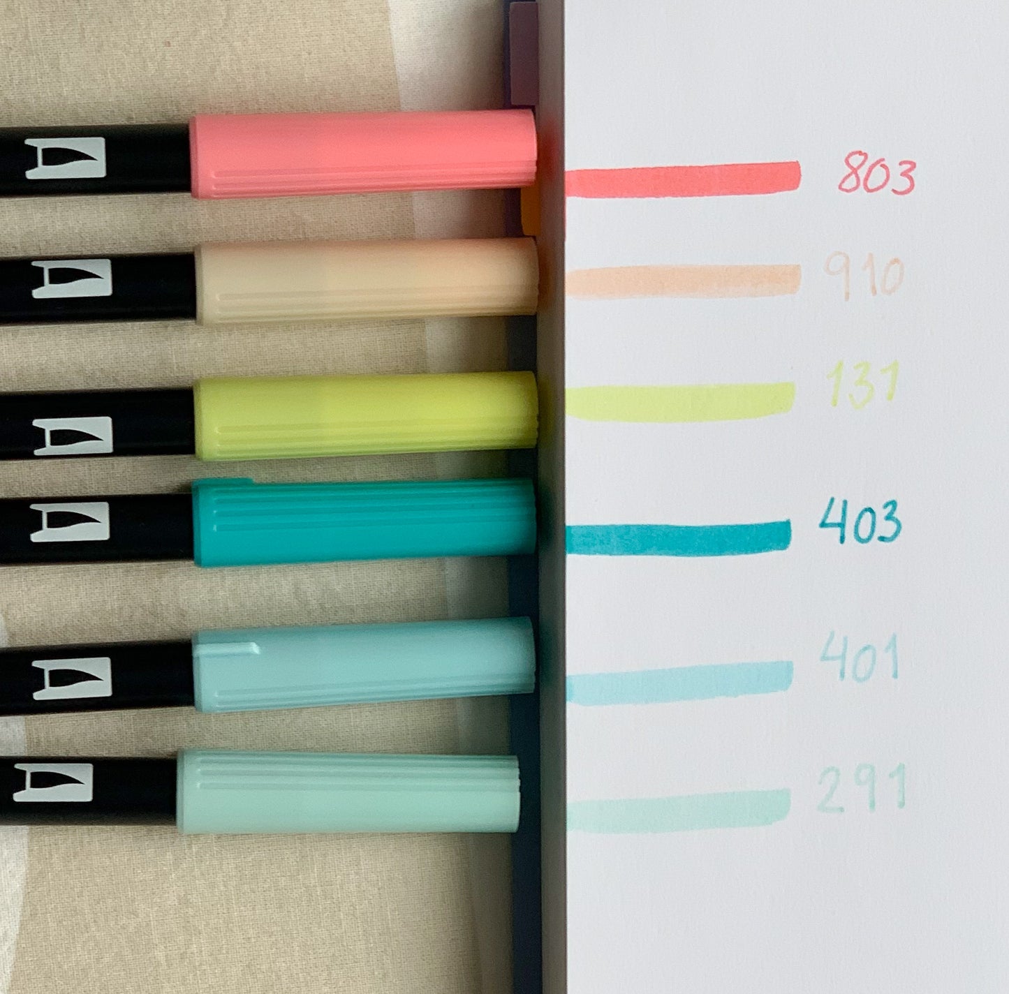 Tombow ABT Dual Brush 6-set Candy